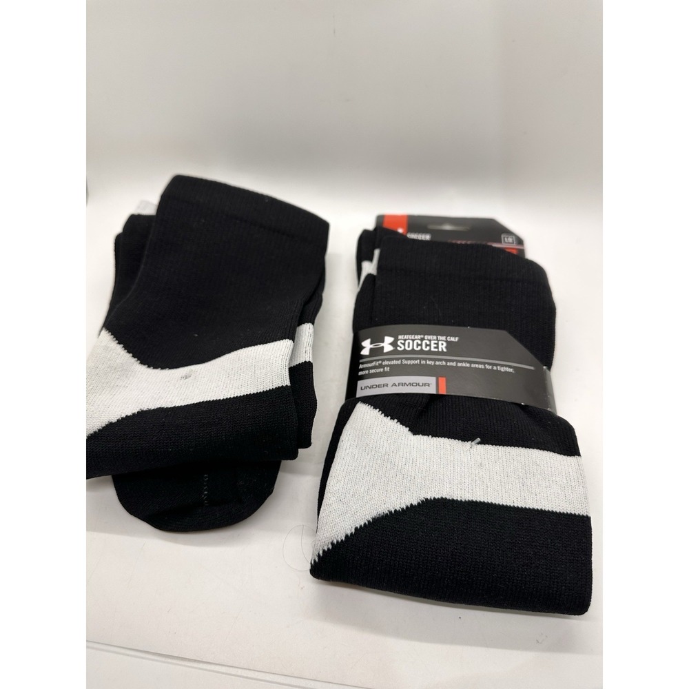 Under Armour HeatGear Over The Calf Soccer Socks LG Mens 9-12.5 NWT Pair